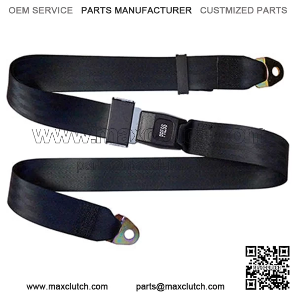 Seat Belt Black 72" Fully Extended Lap Belt