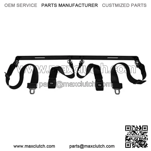 Seat Belt Kit 2 Piece 60" Fully Extended Lap Seat Belts Bracket and Hardware