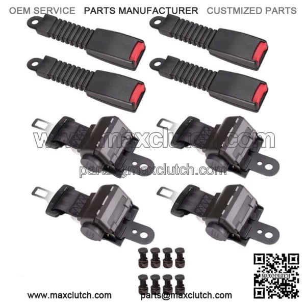 New Golf Cart Seat Belts Lap Set Retractable For EZGO/Yamaha/Club Car 4 Sets