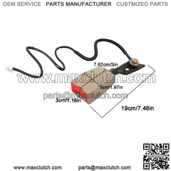 For 01-03 Mazda Protege Front Left Driver Seat Belt Buckle Receiver Beige - Image 3