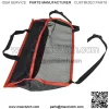 For Universal Black+Red Wire Car Seat Back Organizer Bag PU Leather+Thick Nylon