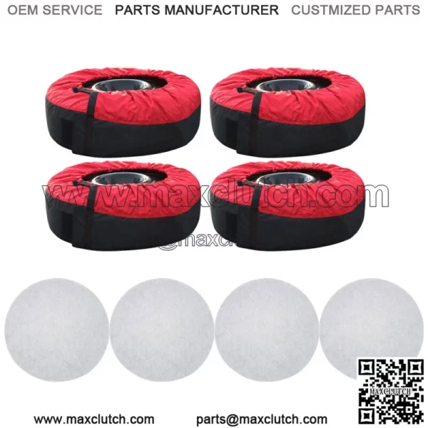 Package Of 4 Red With Black Handle 600D For 22  -31   Tyre Bags Tyre