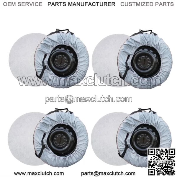 Package Of 4 Gray With Black Handle 600D For 22  -31   Tyre Bags Tyre - Image 2