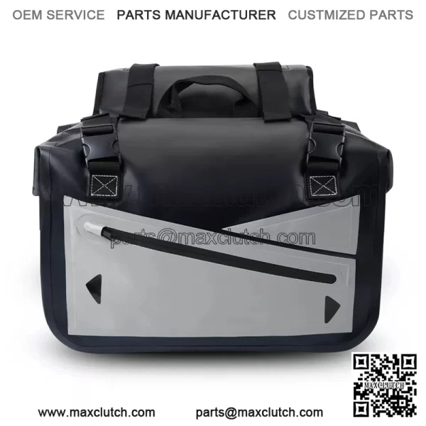 Waterproof Motorcycle PVC Leather Saddlebags Saddle Panniers Rear Side Bags - Image 2