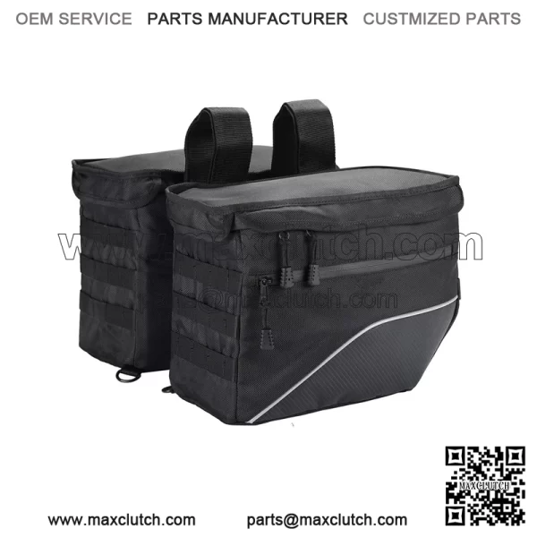 Motorcycle Saddle Bags Throw Over Saddlebags Orange Liner Scooter Panniers 26L