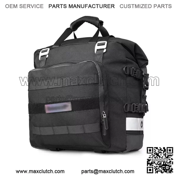 Motorcycle Side Pannier Bag Waterproof Quick Release Saddle Bag Black - Image 2