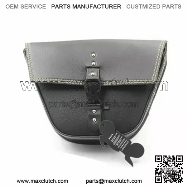 Universal Motorcycle Saddlebags Tool Luggage Storage Bag Scooter Old School ATV - Image 2