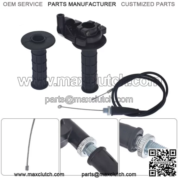 7/8" Motorcycle Twist Throttle Handle Grip with Cable 50-250CC motocross ATV