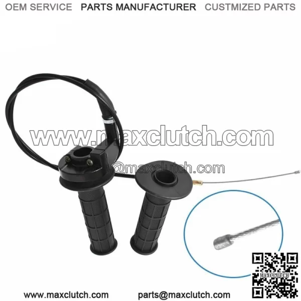 TWIST THROTTLE HAND GRIPS CABLE CLAMP FOR COLEMAN CT100U CT200U TRAIL 200 196CC
