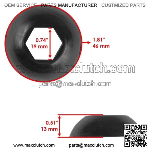 Front Strut Bottom Pivot Ball w/Bumper for Polaris Sportsman 570 4x4 EFI 2014-19 For: Polaris Sportsman 570 - Image 2