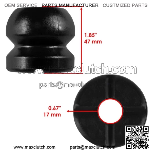 Front Strut Bottom Pivot Ball w/Bumper for Polaris Sportsman 570 4x4 EFI 2014-19 For: Polaris Sportsman 570 - Image 3