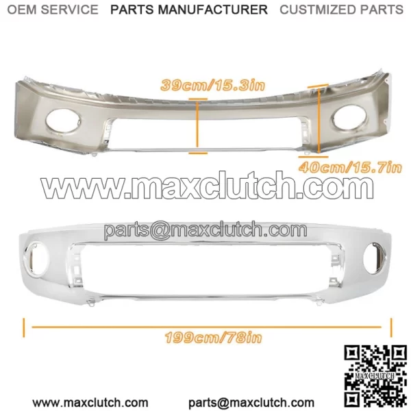 For 2007 2008 2009 2010 2011-2013 Toyota Tundra Chrome Steel Front Bumper - Image 2
