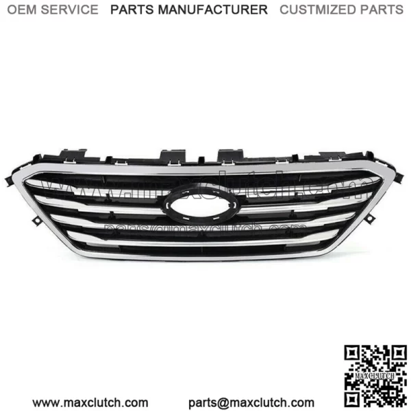 Front Bumper W/o Sensor Hole+Front Grille For Hyundai Sonata SE Standard 2015-17 - Image 3