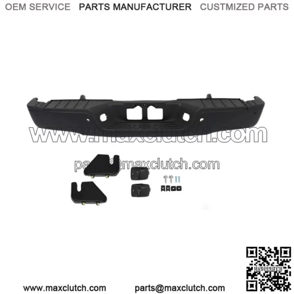 Rear Step Bumper For 2007-2013 Toyota Tundra Assembly w/ Park Sensor Holes Black