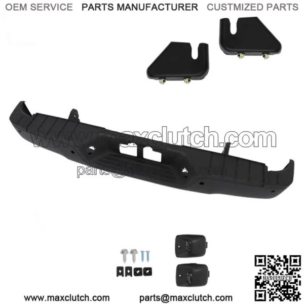 Rear Step Bumper For 2007-2013 Toyota Tundra Assembly w/ Park Sensor Holes Black - Image 2