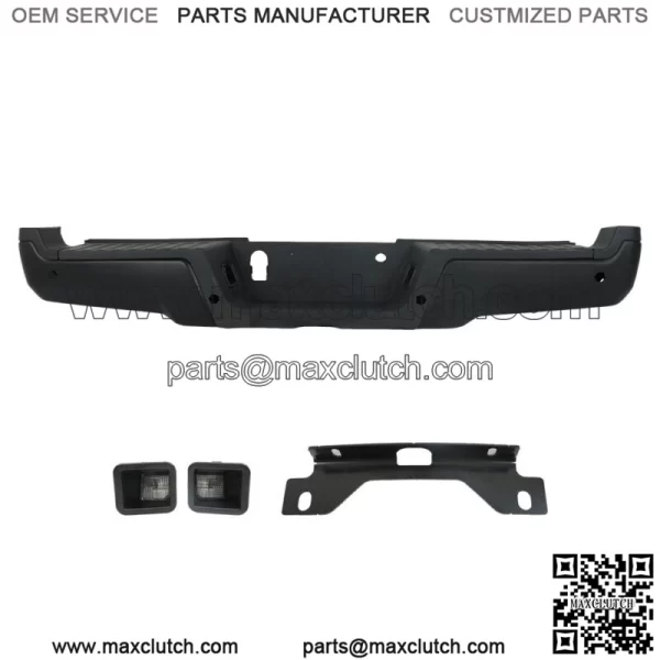 Rear Step Bumper For 2017-2019 Ford F250 F350 Super Duty w/ Sensor Holes Black - Image 2