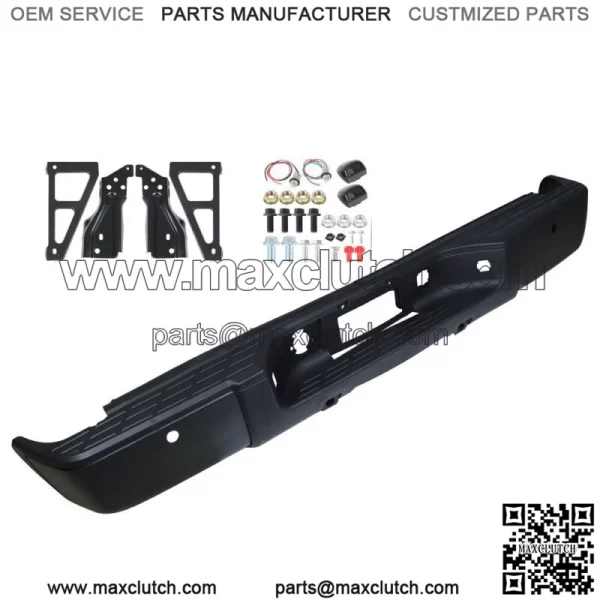 Black Rear Bumper Assembly For 2007-2013 Chevy Silverado 1500 w/Sensor Holes - Image 2