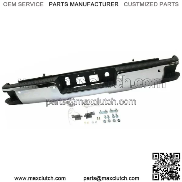 Chrome Rear Bumper Assembly For 2014 -2018 Chevy Silverado Sierra 1500 W/ Park