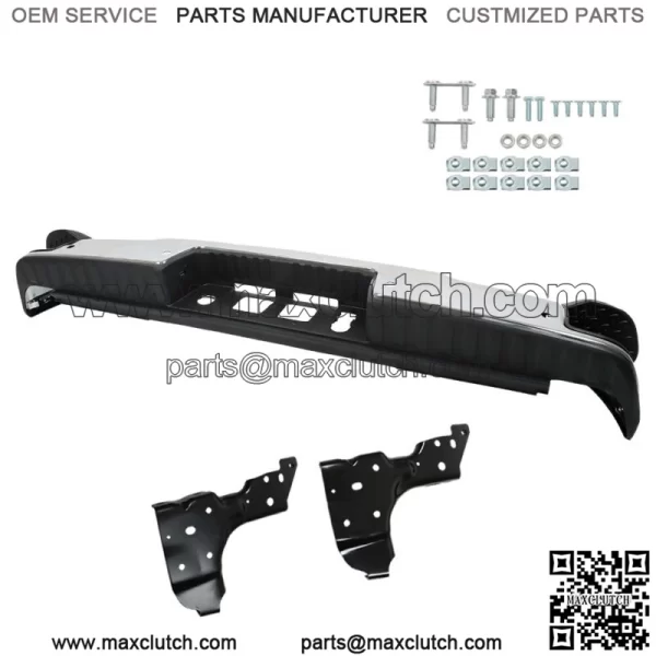 Chrome Rear Bumper Assembly For 2014 -2018 Chevy Silverado Sierra 1500 W/ Park - Image 2