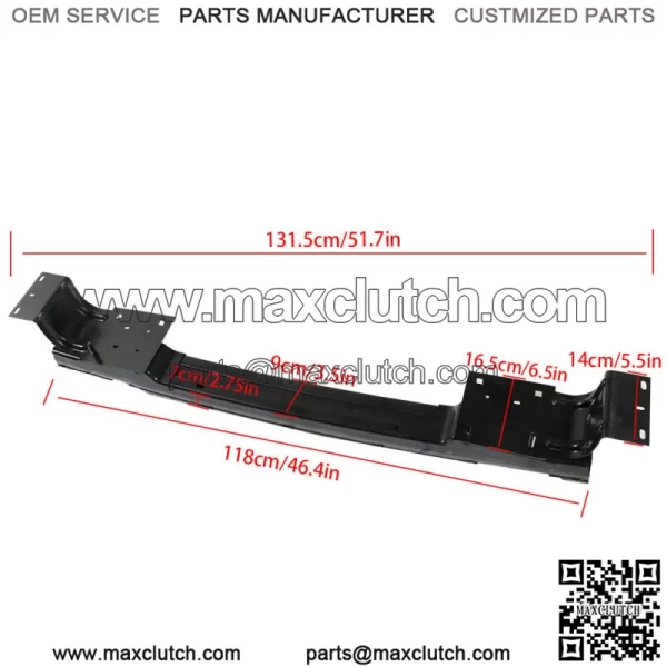 Steel Front Bumper Reinforcement Beam Cross Member For 2013-2020 RAM 1500 Black - Image 2