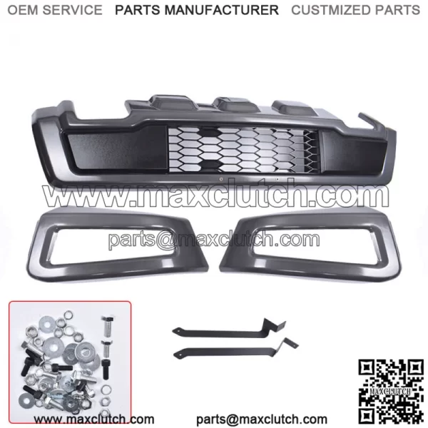 For 2018 2019 2020 Ford F-150 Gray Raptor Style Steel Front Bumper Assembly Kit - Image 2
