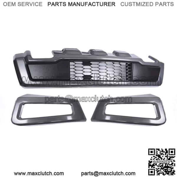 For 2018 2019 2020 Ford F-150 Gray Raptor Style Steel Front Bumper Assembly Kit - Image 3