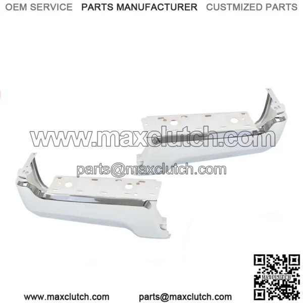 Chrome Pair Of Rear Bumper Face Bars For 2017-2022 Ford F250 F350 Super Duty