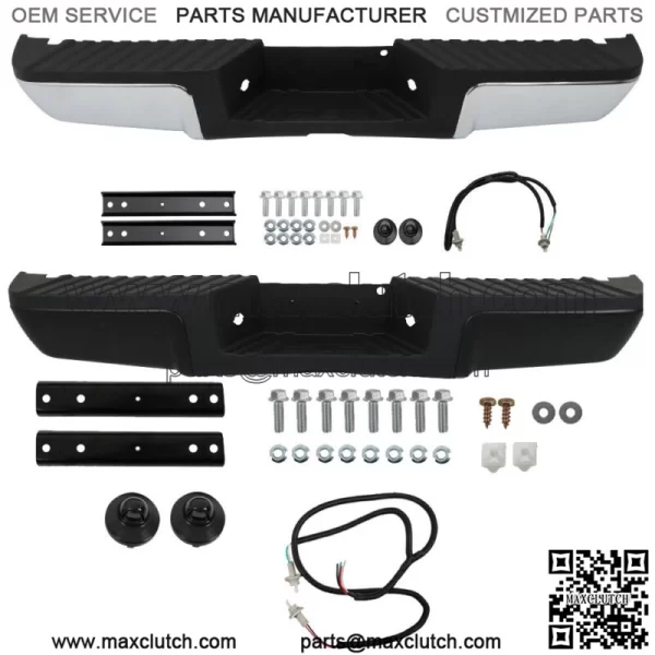 For 2008-2016 Ford F250 F350 F450 Super Duty Steel Rear Bumper W/o Sensor Holes