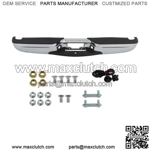 Rear Metal Step Bumper For Ford 1997-2004 F-150 1997-1999 F-250 Rear Chrome - Image 2