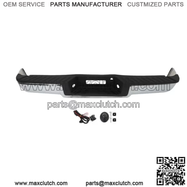 For 2004-06 Ford F-150 Fleet Side Steel Chrome Rear Step Bumper W/o Sensor Holes