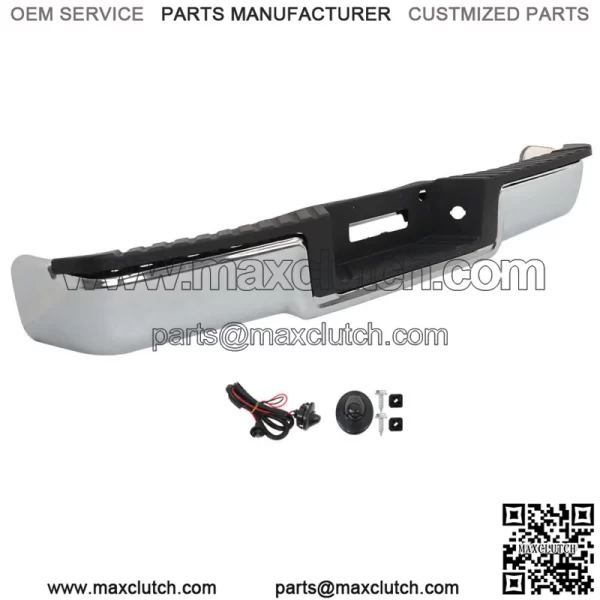 For 2004-06 Ford F-150 Fleet Side Steel Chrome Rear Step Bumper W/o Sensor Holes - Image 2