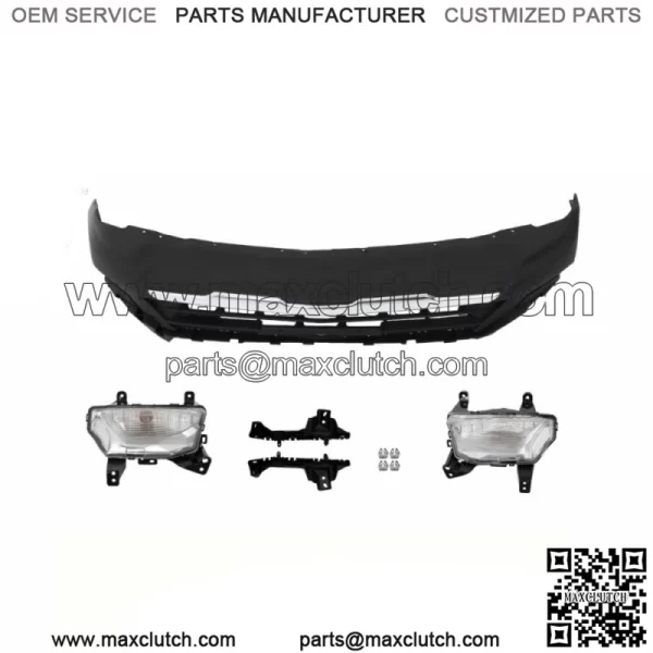 Front Lower Bumper&2 Fog Lights And Brackets Fit For 2022-2023 Chevy Equinox