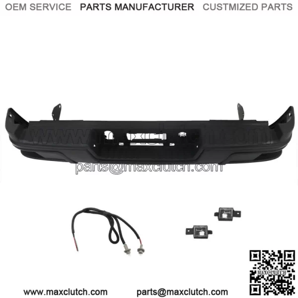 For 2015-2019 Chevy Colorado W/o Sensor Holes Black Steel Rear Step Bumper - Image 2