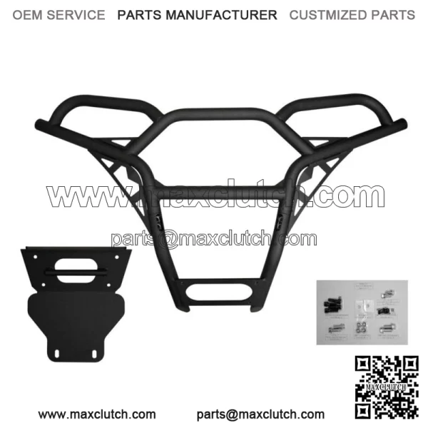 Heavy Duty Front Bumper for Polaris RZR XP 900 (2011-14) Wrinkle Black (For: Polaris)
