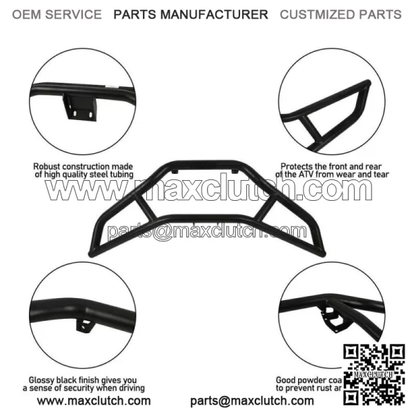 For 2014-2023 Polaris Sportsman 450 570 ETX Front & Rear Brush Guard Bumper Set (For: Polaris) - Image 2