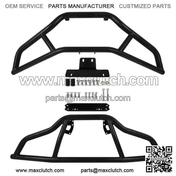 For 2014-2023 Polaris Sportsman 450 570 ETX Front & Rear Brush Guard Bumper Set (For: Polaris) - Image 4