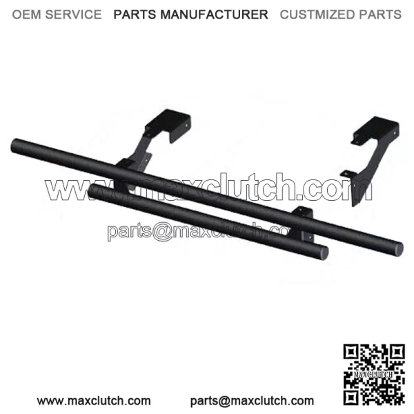 Double Tube Rear Bumper Black Polaris Ranger Mid Size 2010-2021 (For: Polaris)
