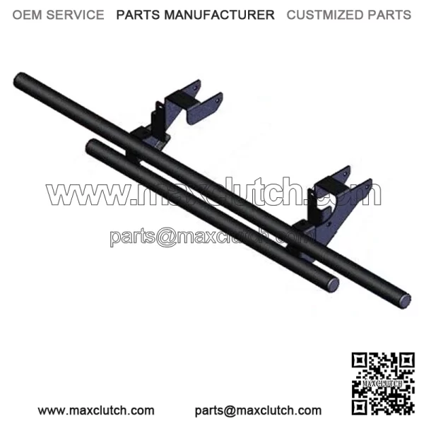 Double Tube Rear Bumper Black Polaris Ranger 570 Full Size 2017-2023 (For: Polaris)