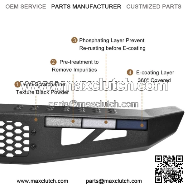 Sheet Thick Metal Rear Bumper fit for 2018-2023 Polaris Ranger CREW XP 1000 (For: Polaris) - Image 3