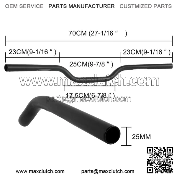 7/8" 22mm Handle Bar Drag Handlebar Black For KAWASAKI VULCAN S Bobber Chopper - Image 2