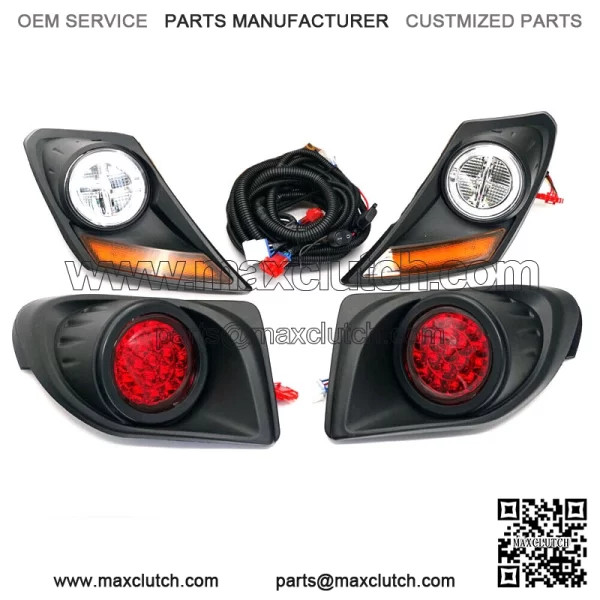 New Set LED Headlight Taillight Light Kit For Yamaha Drive2 Golf Cart 2017-Up