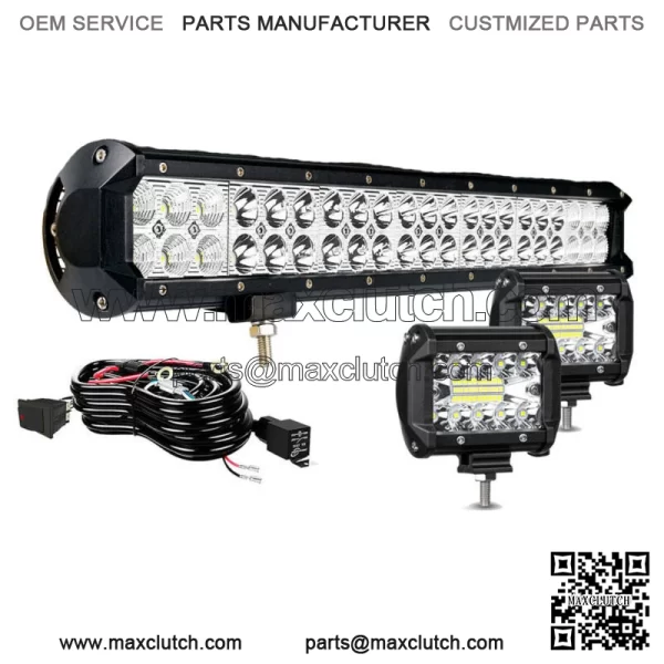 20" LED Work Light Bar Headlights For Kawasaki Teryx Teryx4 Mule 610 4010+Wiring For: More than one vehicle