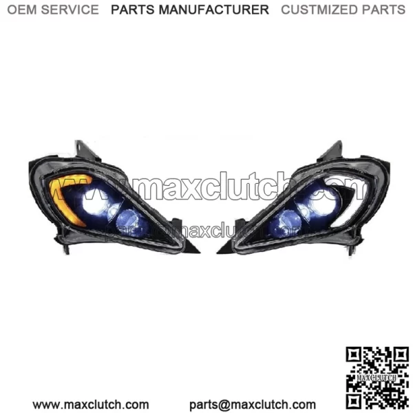 LED Headlight set. Fits: 2006 - 2024 YAMAHA YFZ 450 700R YFM 250 350 700 For: More than one vehicle