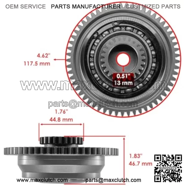 Replacement Part OEM for Supercharger Clutch Gear Assembly for Yamaha Waverunner FZR FZS GX1800 2014-2016 Index-DDR965-GTF1-4446 - Image 2