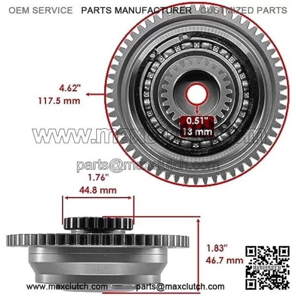 Supercharger Clutch Gear Assembly Compatible with Yamaha Waverunner FZR FZS GX1800 2014 2015 2016 - Image 2