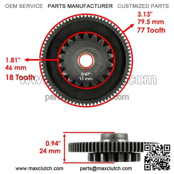 Starter Gear fits Polaris RZR 570 2014 2015 - 2021 Starter Clutch Gear 1204683 For: Polaris Sportsman 570 - Image 2