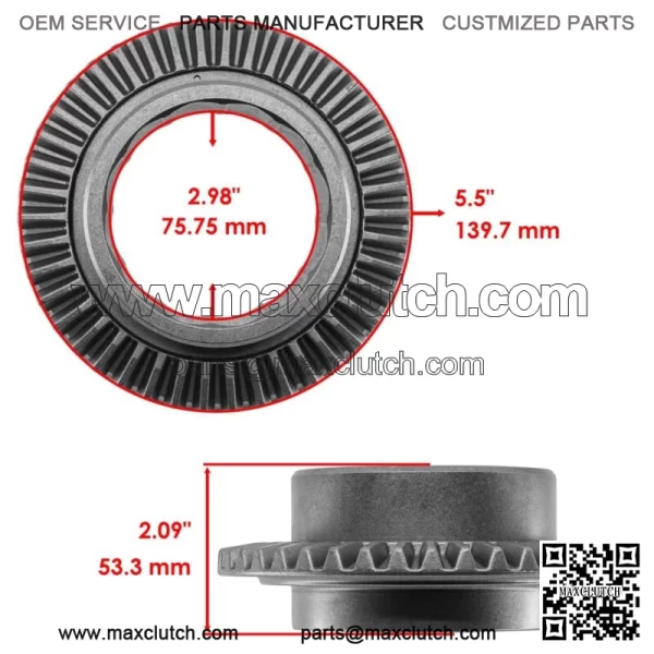 Front Differential Gear Ring & Pinion For Polaris Ranger 900 XP 2017 2018 2019 - Image 2