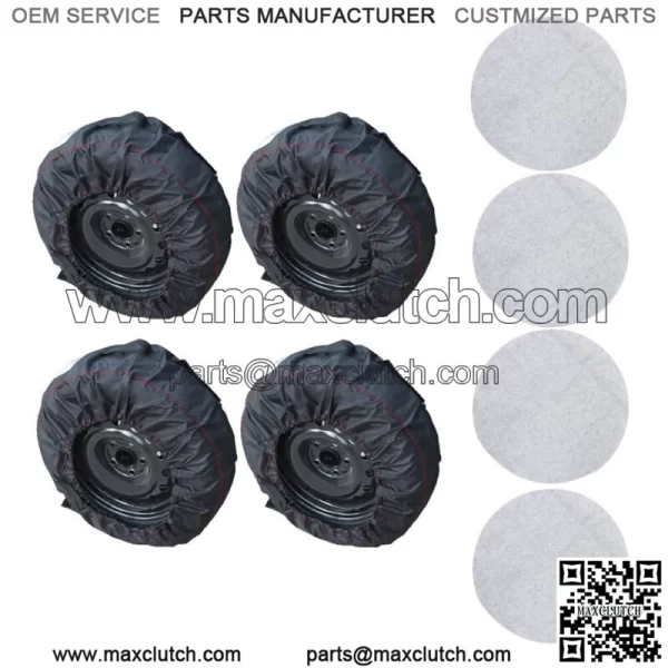 Package Of 4 Black With Black Handle 600D For 22  -31   Tyre Bags Tyre - Image 2