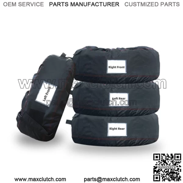 Package Of 4 Black With Black Handle 600D For 22  -31   Tyre Bags Tyre - Image 3