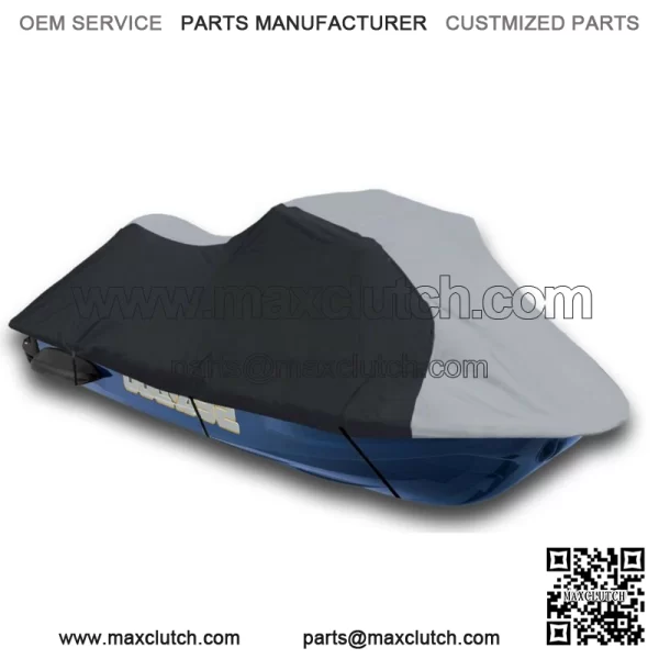 Black/Gray Jet Ski PWC Cover fits Yamaha WaveRunner FX Cruiser SVHO 2014 2015 For: 2015 Yamaha SVHO